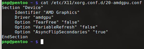 amdgpu.conf kernel parameter configuration file
