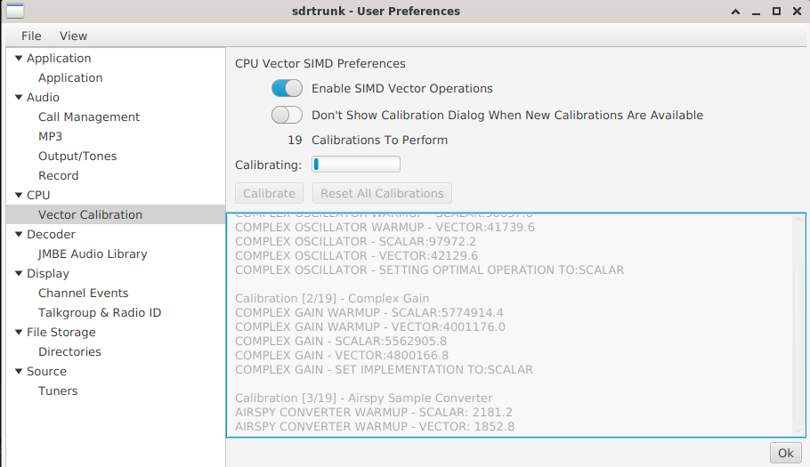 SDRTrunk GPU calibrating in progress