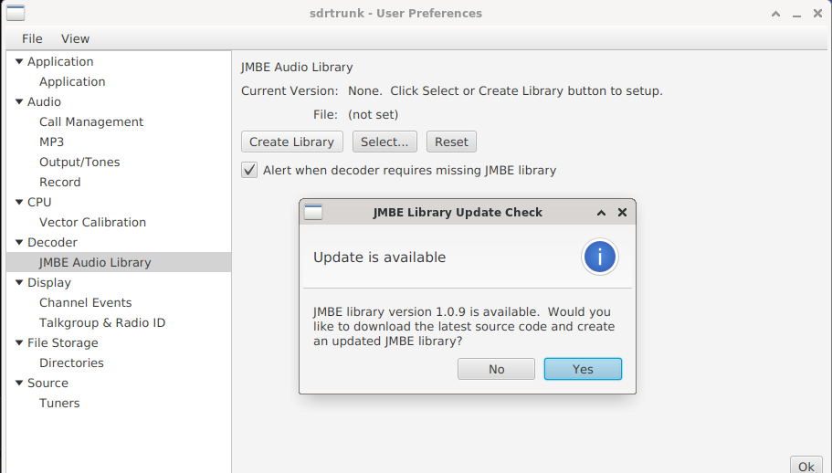 JMBE audio library update in SDRTrunk