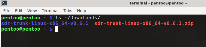 Unzipping SDRTrunk archive on Linux